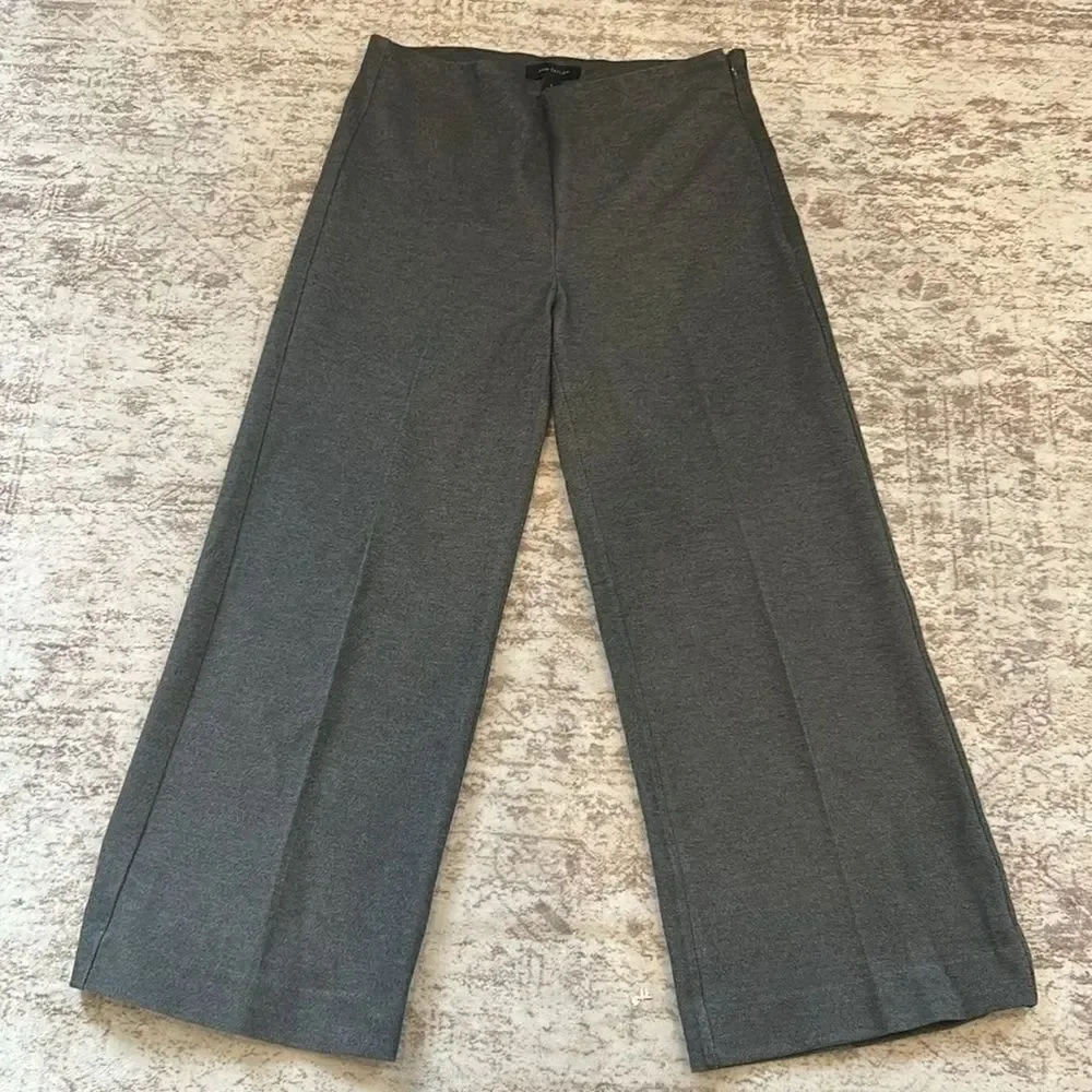 Ann Taylor wide leg cropped pants Women's Gray size 6_2